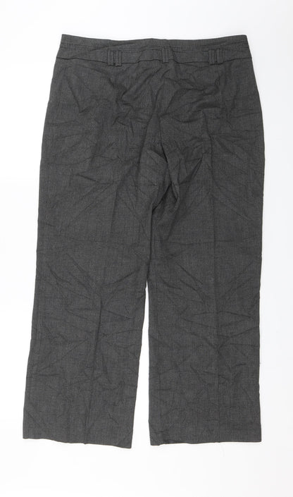 Womens UK Size 36 in Marks and Spencer Regular Fit Dress Pants Grey Trousers