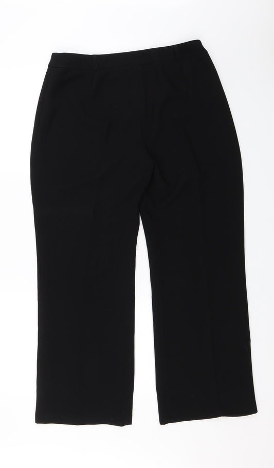 Anne Brooks Womens Black   Dress Pants Trousers Size 14 L26 in