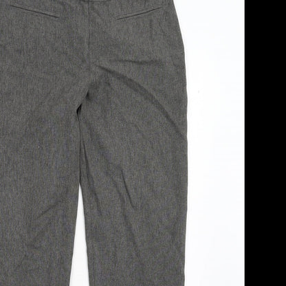 AMARANTO Womens Grey   Trousers  Size 10 L29 in