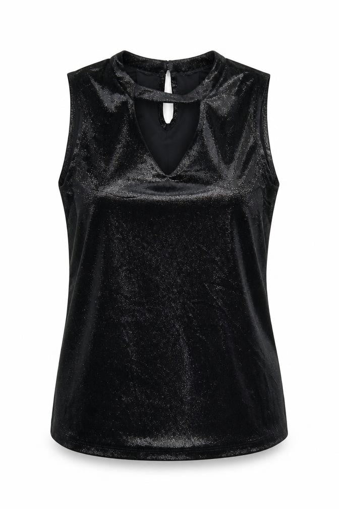 Womens UK Size L Paraphrase Black Basic Tank