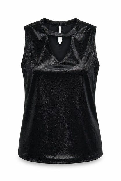 Womens UK Size L Paraphrase Black Basic Tank