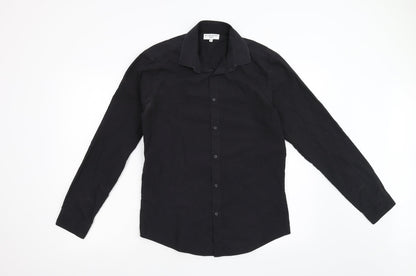 Taylor & Wright Mens Black    Button-Up Size 15