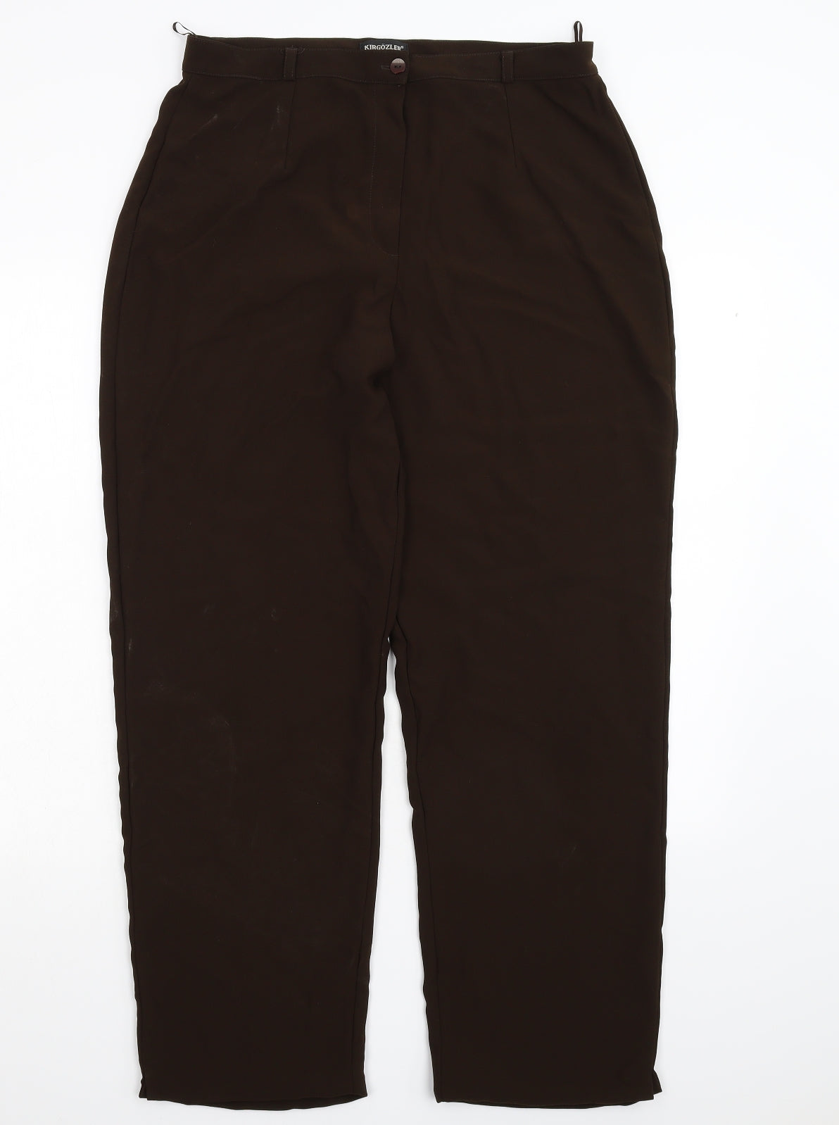 Kirgozler Womens Brown   Trousers  Size 46 L31 in
