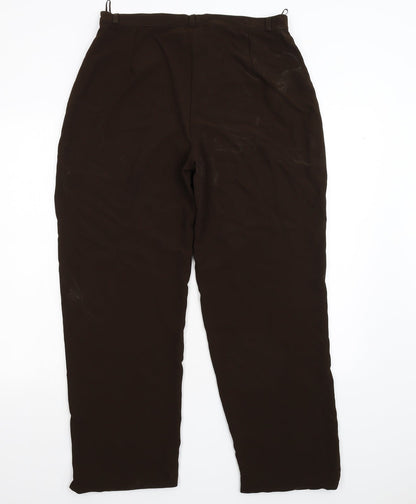 Kirgozler Womens Brown   Trousers  Size 46 L31 in