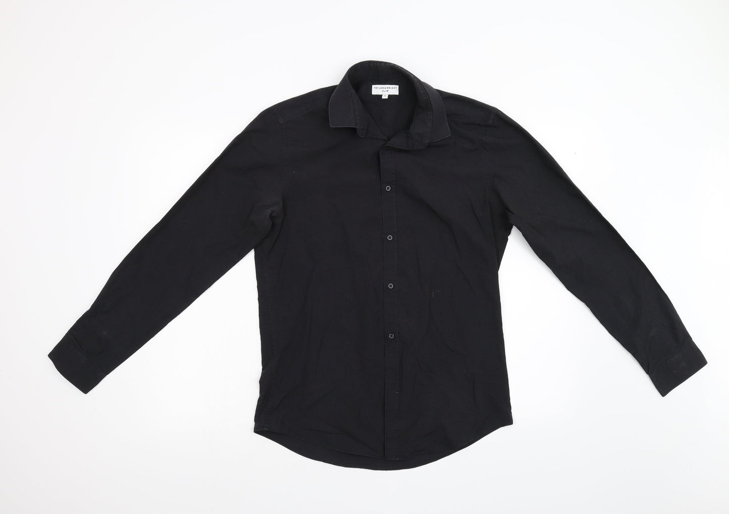 Taylor & Wright Mens Black    Button-Up Size 15