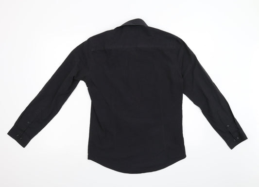 Taylor & Wright Mens Black    Button-Up Size 15