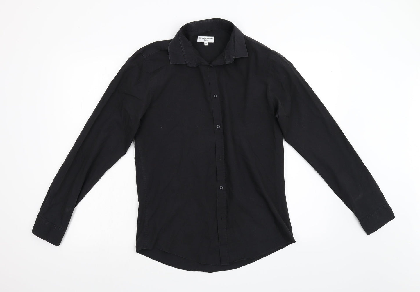 Taylor & Wright Mens Black    Button-Up Size 15