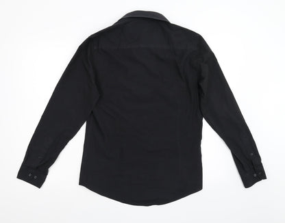 Taylor & Wright Mens Black    Button-Up Size 15