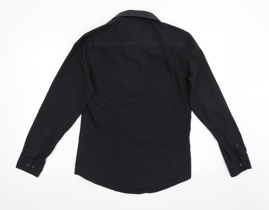 Taylor & Wright Mens Black    Button-Up Size 15