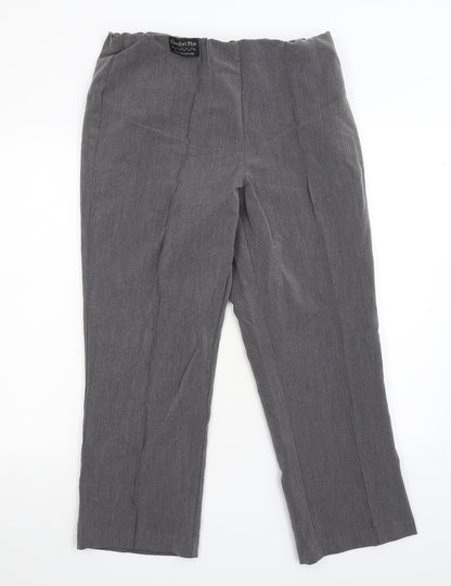 Womens UK Size 14 Vida Vi Regular Fit  Grey Trousers