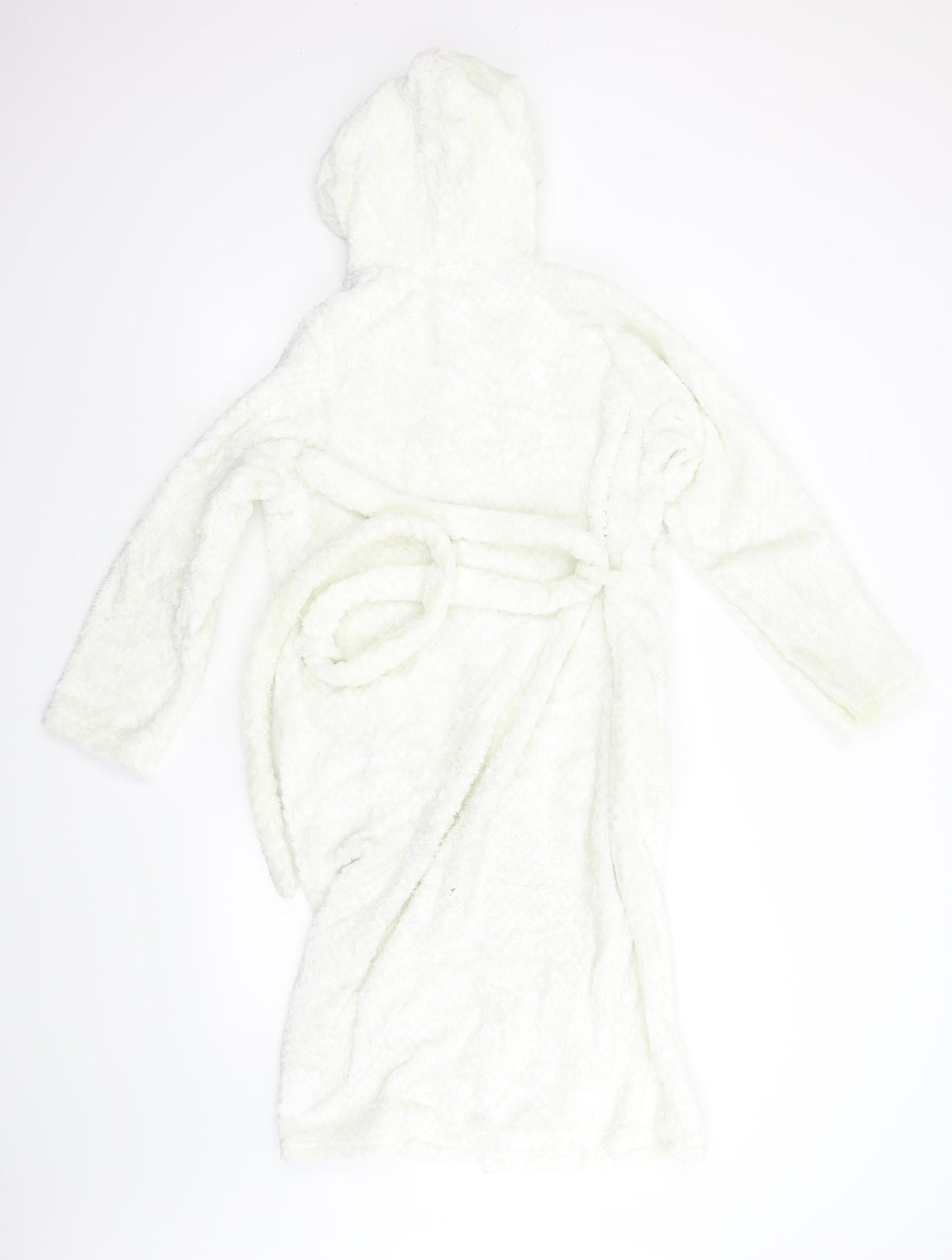 m&s Girls White  Fleece  Gown Size 11-12 Years