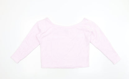 ASOS Womens Pink  Fleece Pullover Jumper Size 10