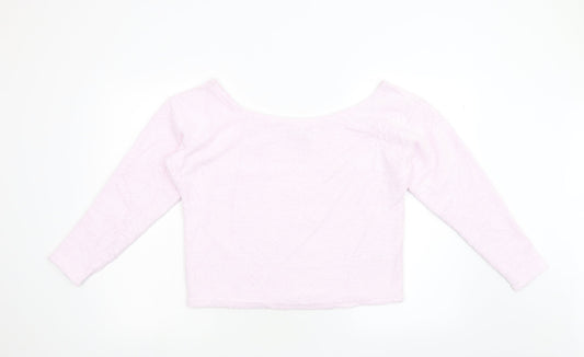 ASOS Womens Pink  Fleece Pullover Jumper Size 10