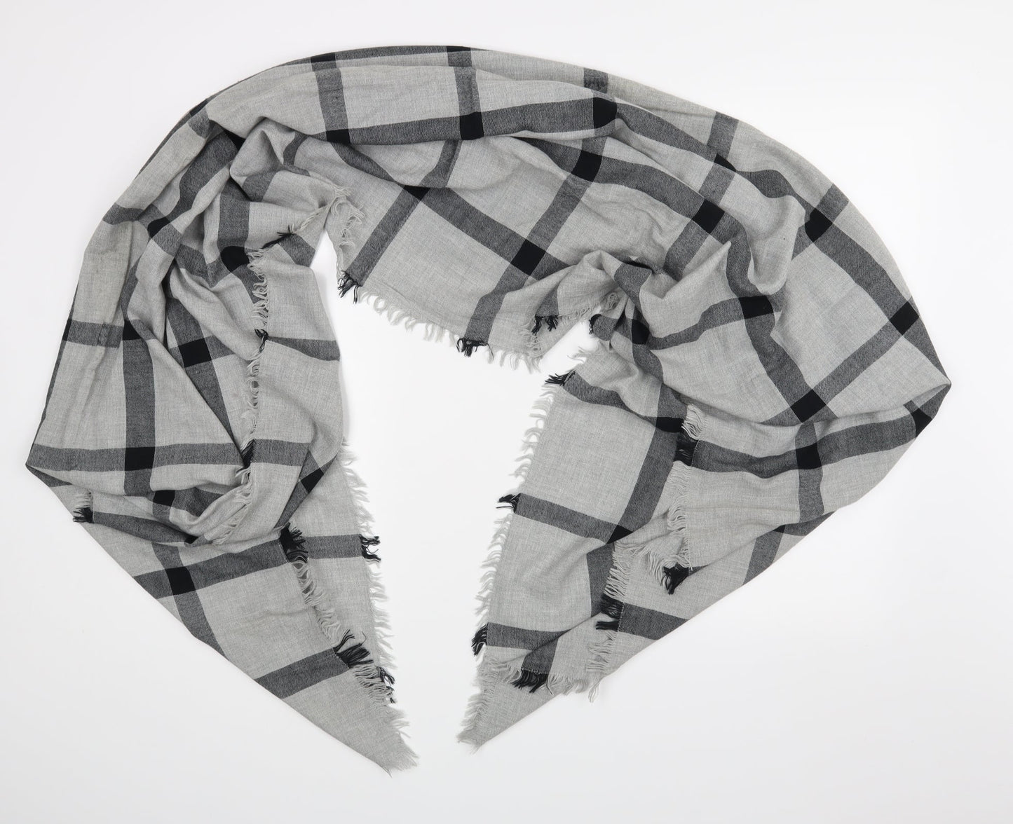 Preworn Unisex Beige Check   Scarf
