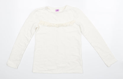 F&F Girls White  Rayon  Jumper Size 11-12 Years