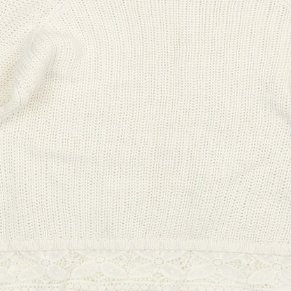 F&F Girls White   Pullover Jumper Size 12-13 Years