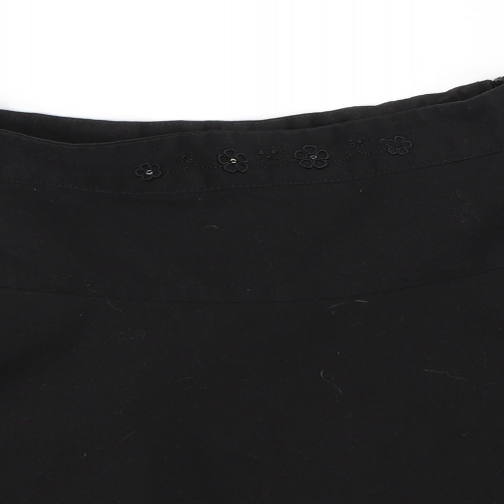 George Girls Black   Skater Skirt Size 7-8 Years