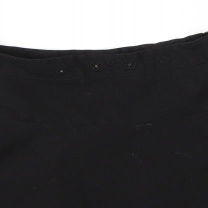 George Girls Black   Skater Skirt Size 7-8 Years
