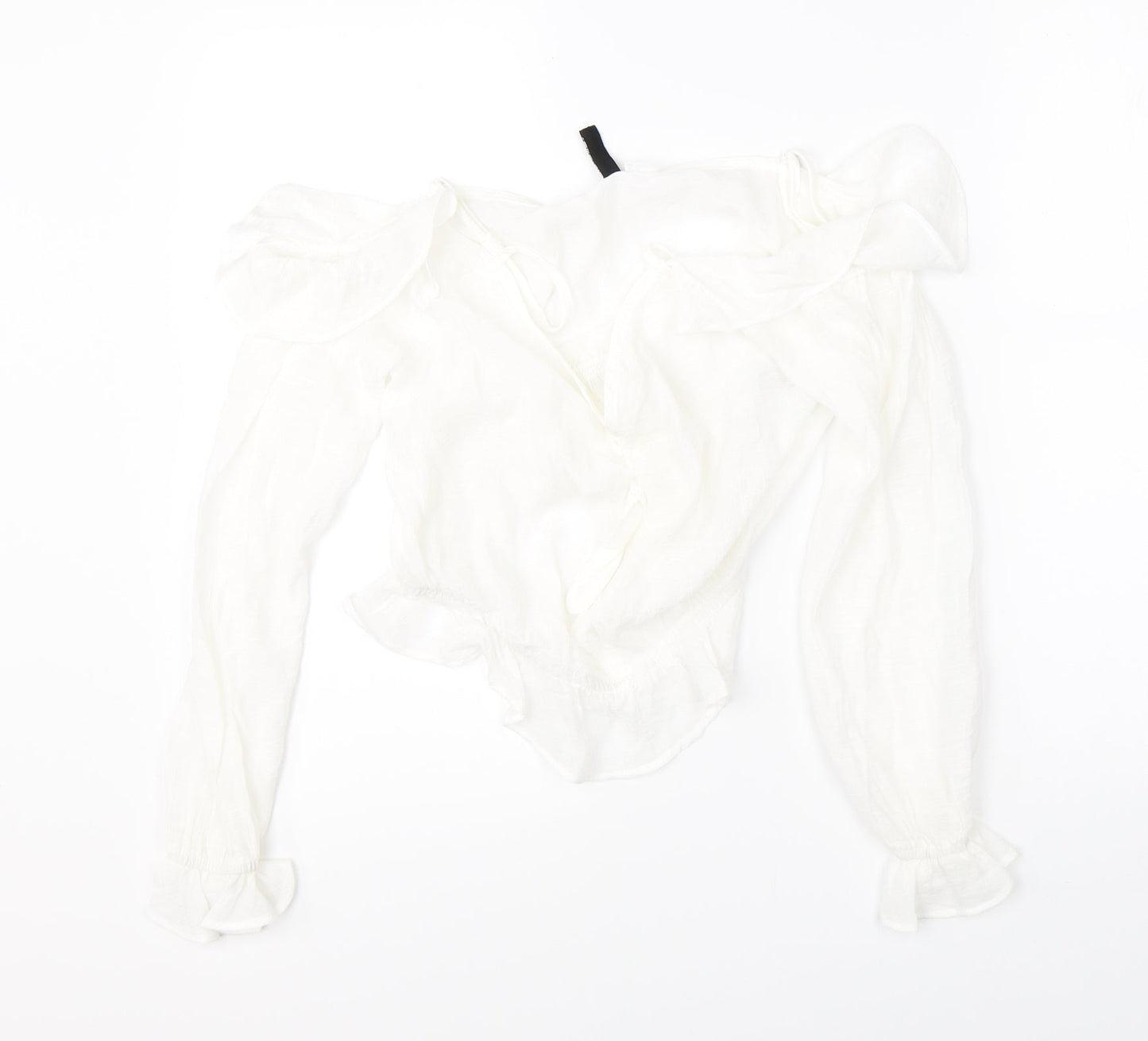 Womens UK Size 10 Divided White Basic Blouse