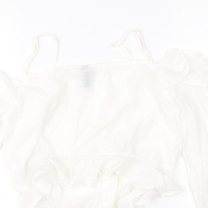 Womens UK Size 10 Divided White Basic Blouse