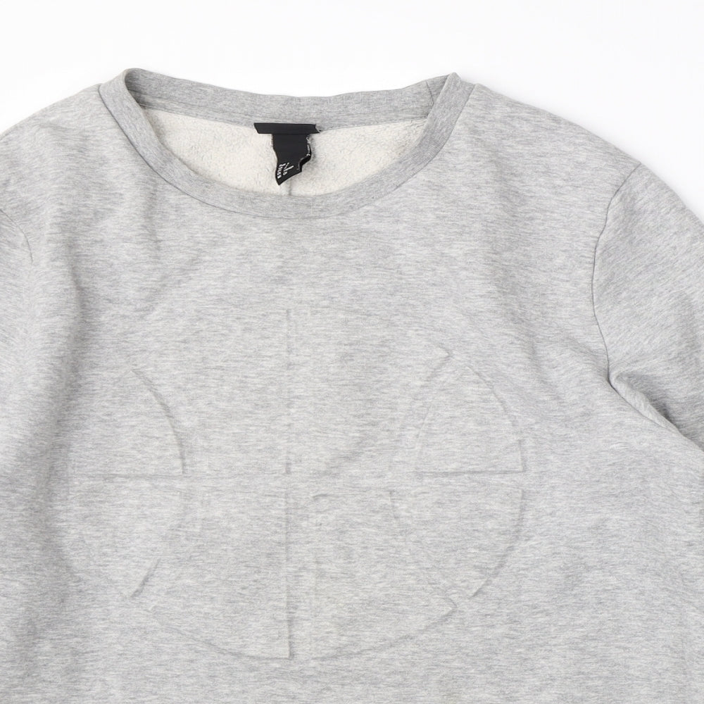 Mens UK Size S H&M Grey Pullover Sweatshirt
