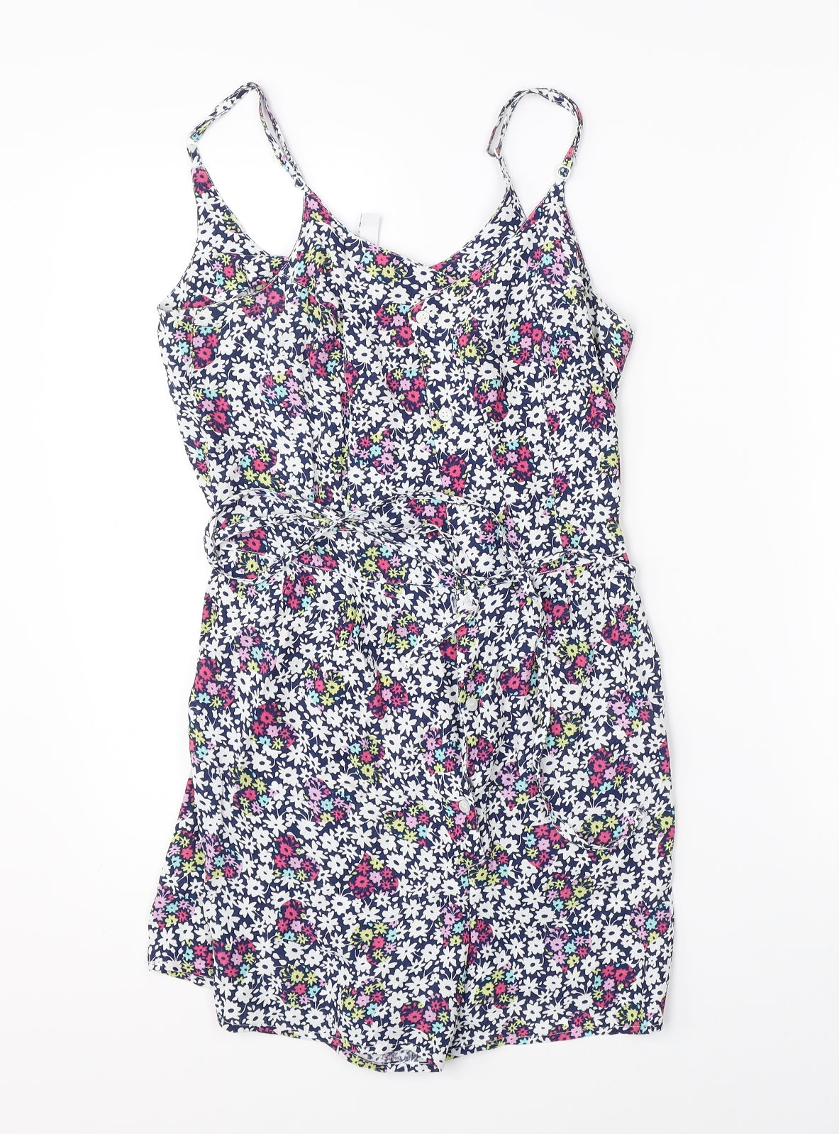 Henry Holland Womens White Floral  Playsuit One-Piece Size 8