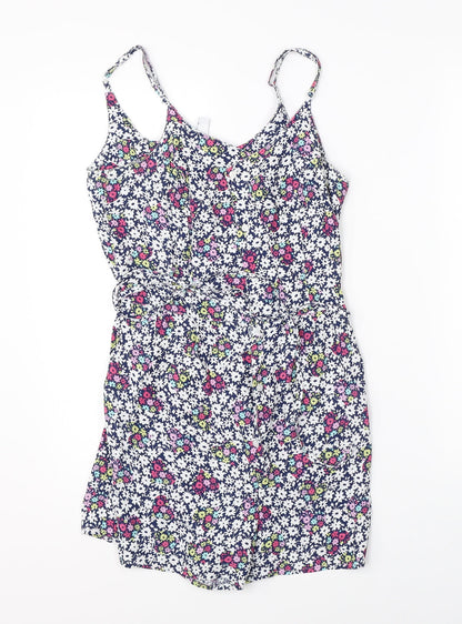 Henry Holland Womens White Floral  Playsuit One-Piece Size 8