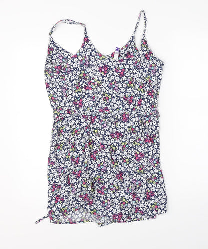 Henry Holland Womens White Floral  Playsuit One-Piece Size 8