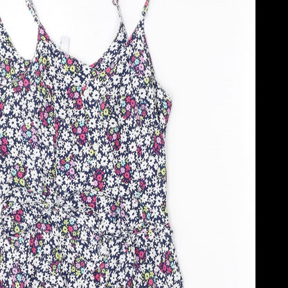 Henry Holland Womens White Floral  Playsuit One-Piece Size 8