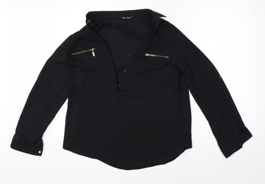 Womens UK Size 6 Select Black Basic Blouse