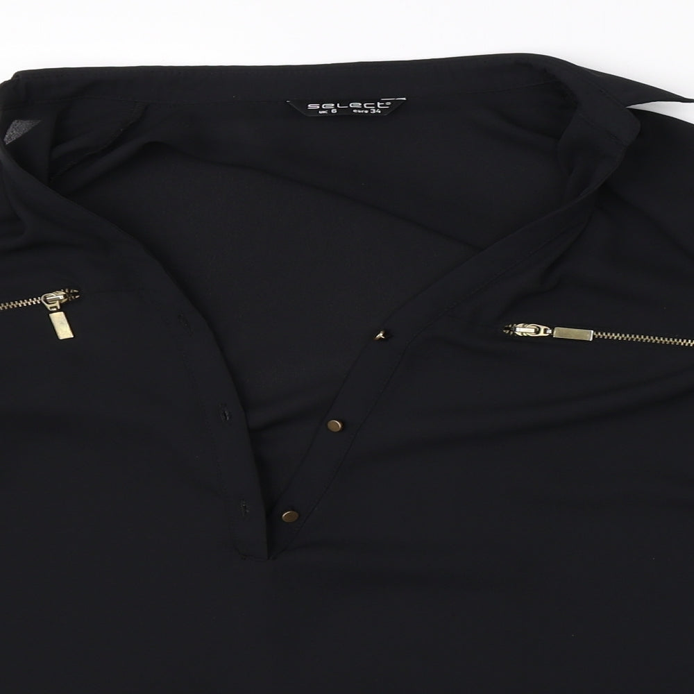 Womens UK Size 6 Select Black Basic Blouse