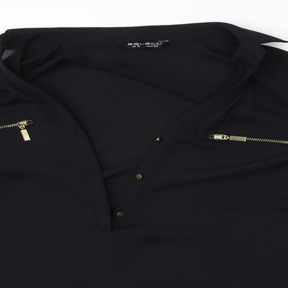 Womens UK Size 6 Select Black Basic Blouse