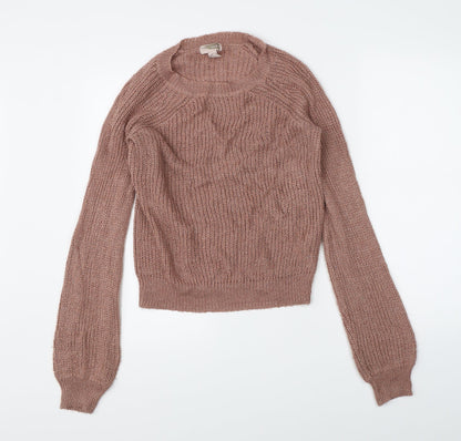 FOREVER 21 Womens Pink  Knit Pullover Jumper Size M