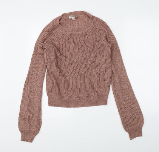 FOREVER 21 Womens Pink  Knit Pullover Jumper Size M