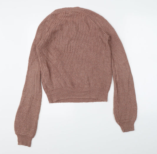 FOREVER 21 Womens Pink  Knit Pullover Jumper Size M