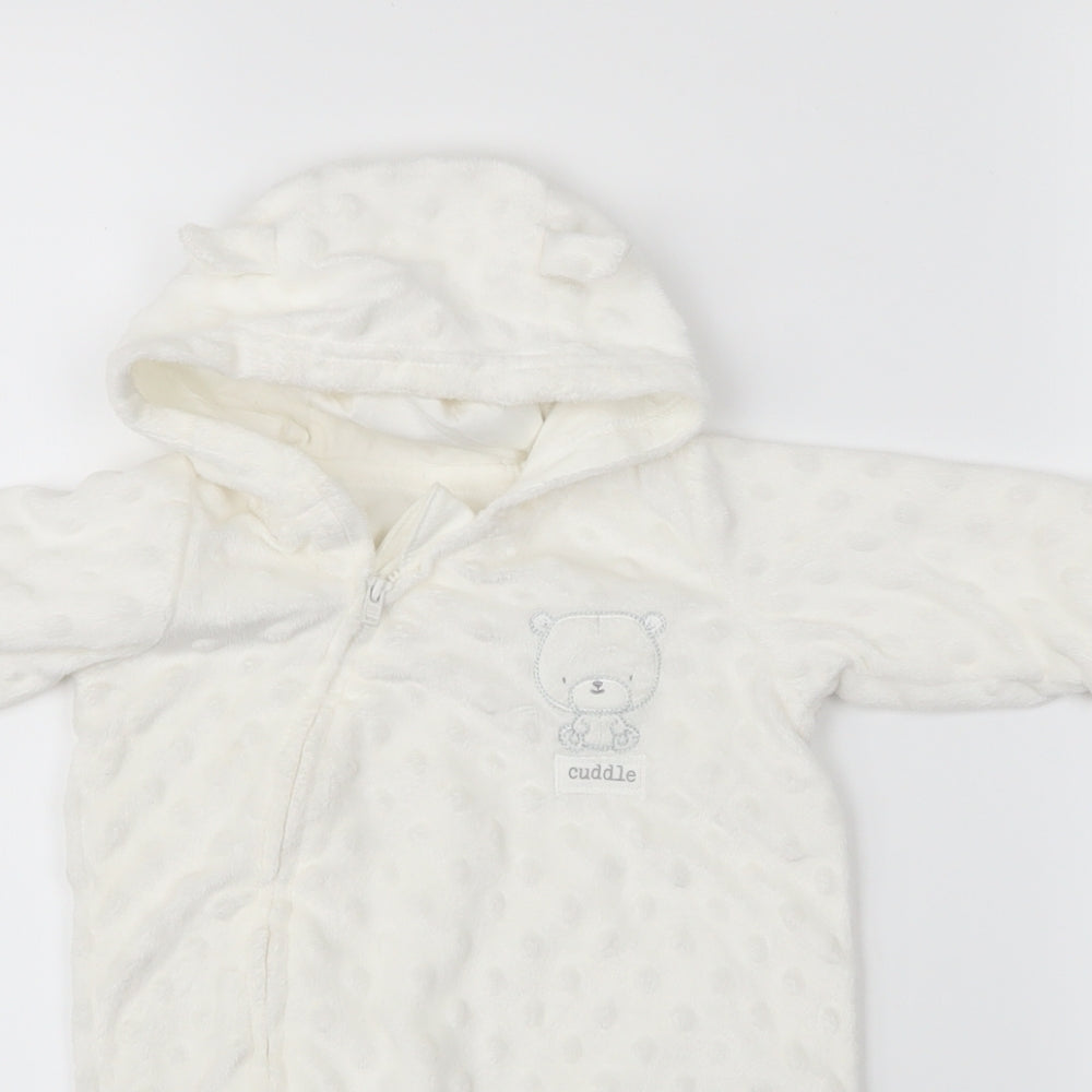 George Baby White Polka Dot  Babygrow One-Piece