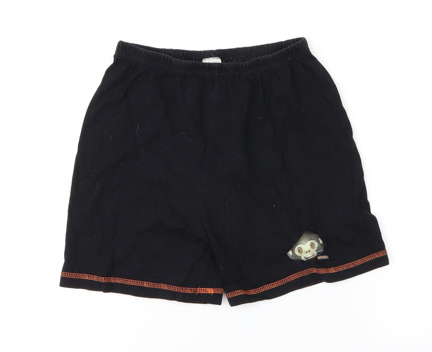 Preworn Boys Black   Sweat Shorts Size 8-9 Years - Monkey