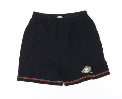 Preworn Boys Black   Sweat Shorts Size 8-9 Years - Monkey
