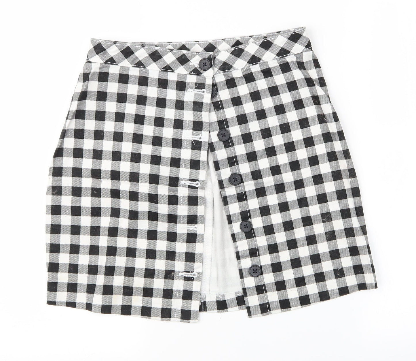 H&M Womens Multicoloured Check  A-Line  Size 10