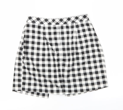 H&M Womens Multicoloured Check  A-Line  Size 10