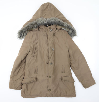 Womens UK Size 12 NEXT Brown Overcoat