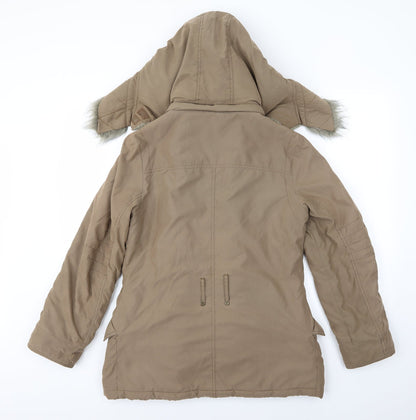 Womens UK Size 12 NEXT Brown Overcoat