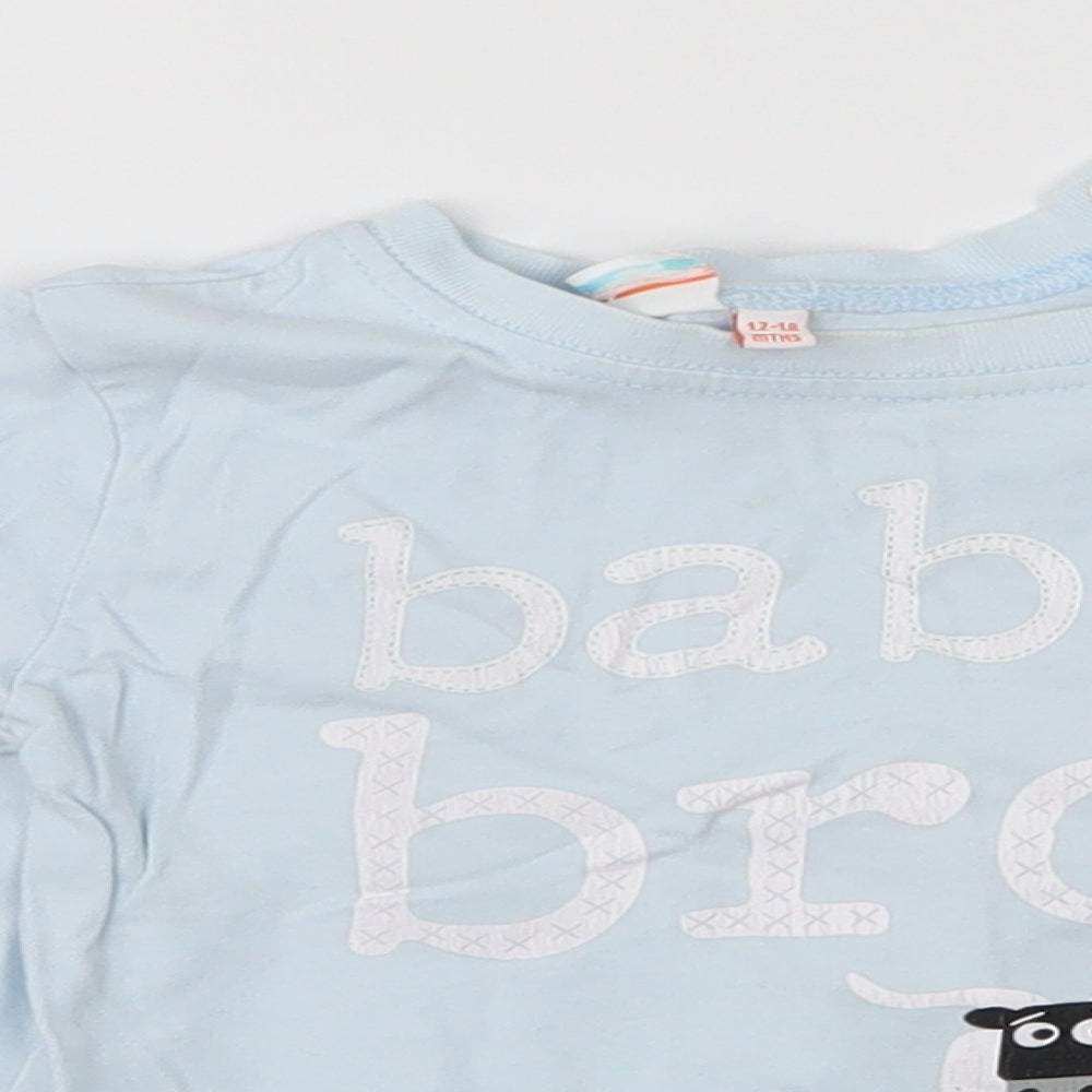Blue Zoo Boys Blue   Basic T-Shirt Size 12-18 Months  - Baby Bro