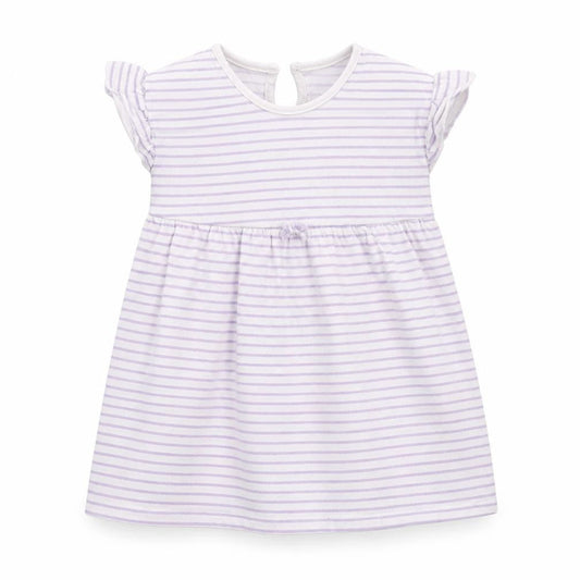 George Girls White Striped  T-Shirt Dress  Size 12-18 Months