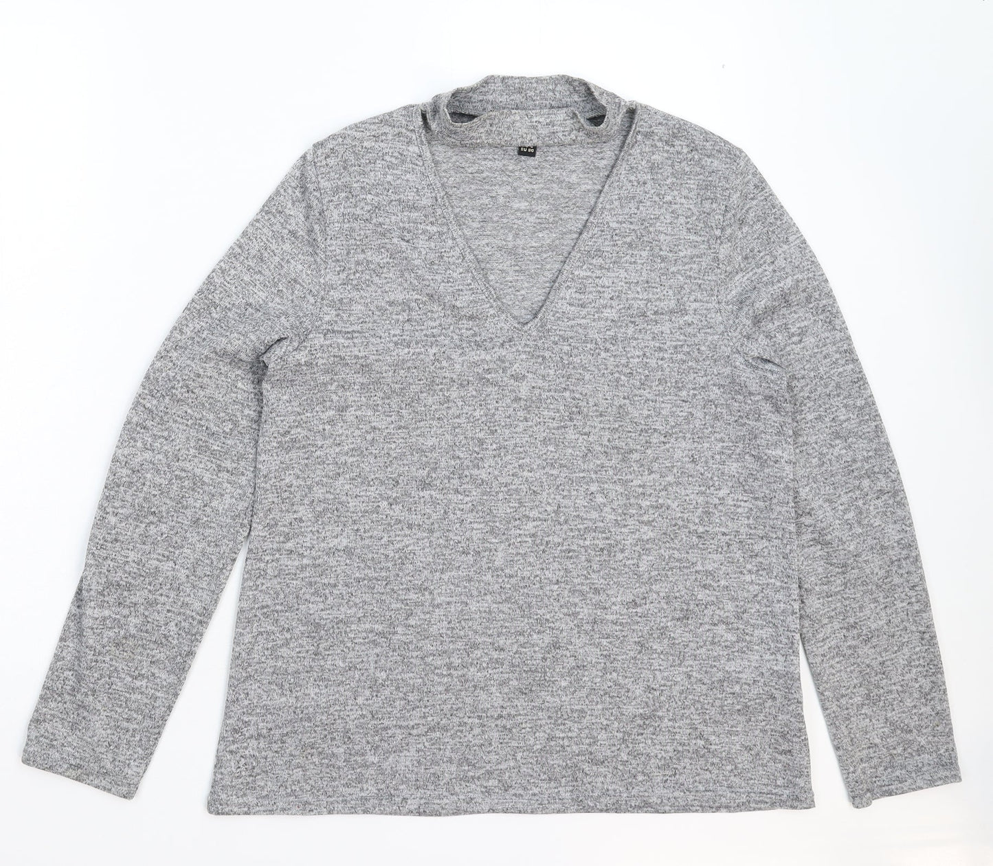 Womens UK Size 10 Lipsy Grey Pullover Jumper