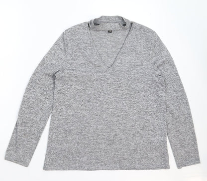 Womens UK Size 10 Lipsy Grey Pullover Jumper