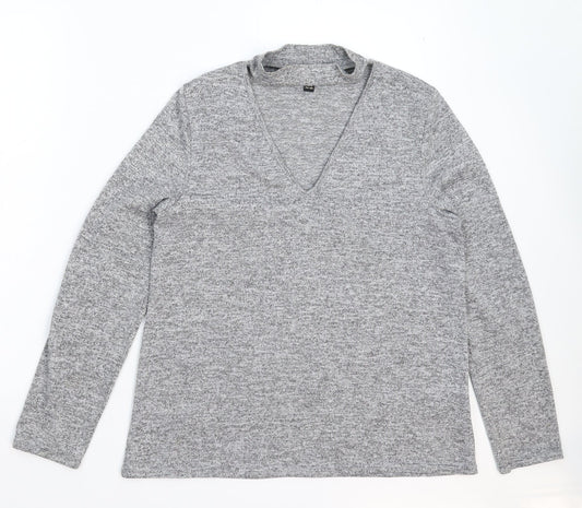 Womens UK Size 10 Lipsy Grey Pullover Jumper