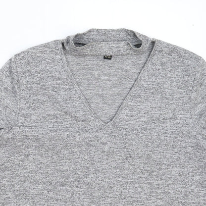 Womens UK Size 10 Lipsy Grey Pullover Jumper