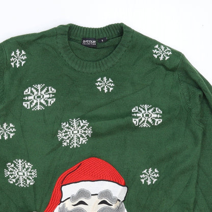Avenue Mens Multicoloured  Knit Pullover Jumper Size S  - Christmas