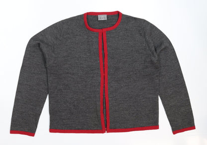 AMARANTO Womens Grey  Knit Cardigan Jumper Size L